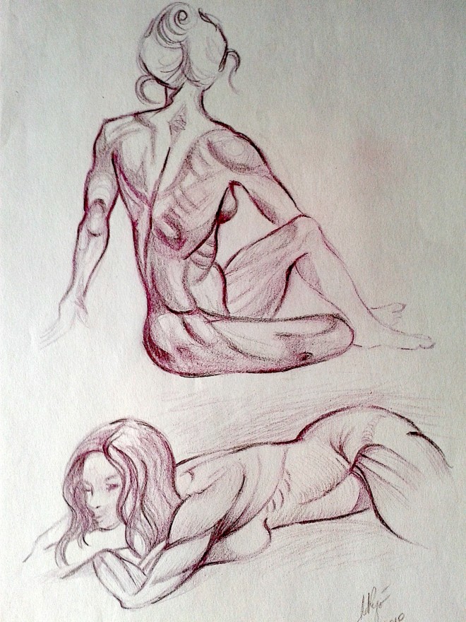Studi anatomici.Matita sanguigna (2009)