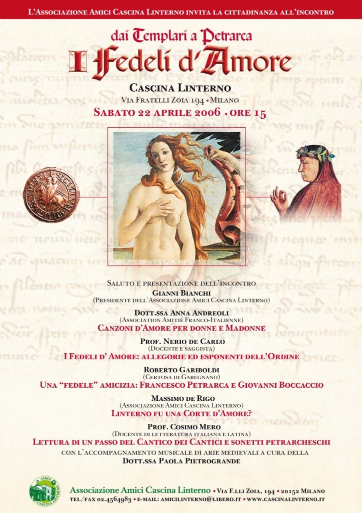 Conferenza 'I Fedeli d'Amore'. Locandina (2006)