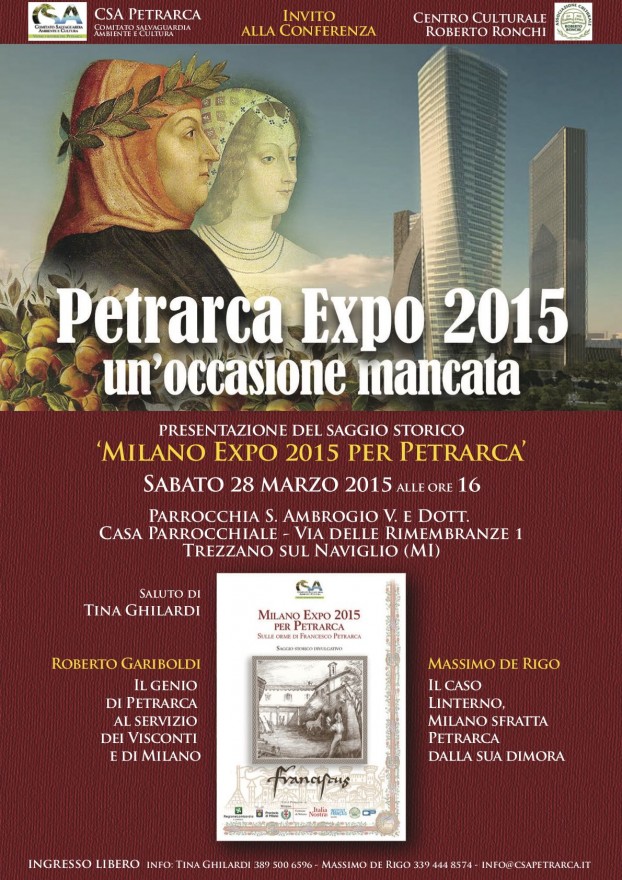 Locandina conferenza 'Petrarca Expo 2015, un'occasione mancata' (2015)