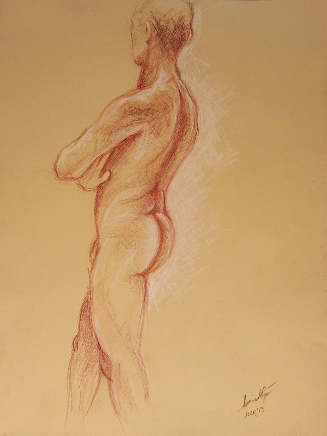 Studio di nudo maschile. Pastello (2013)
