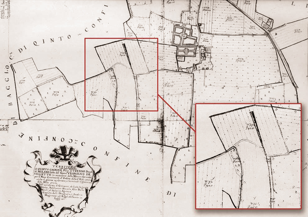 Cartografia Catasto Teresiano 1722 inerente il sentiero del