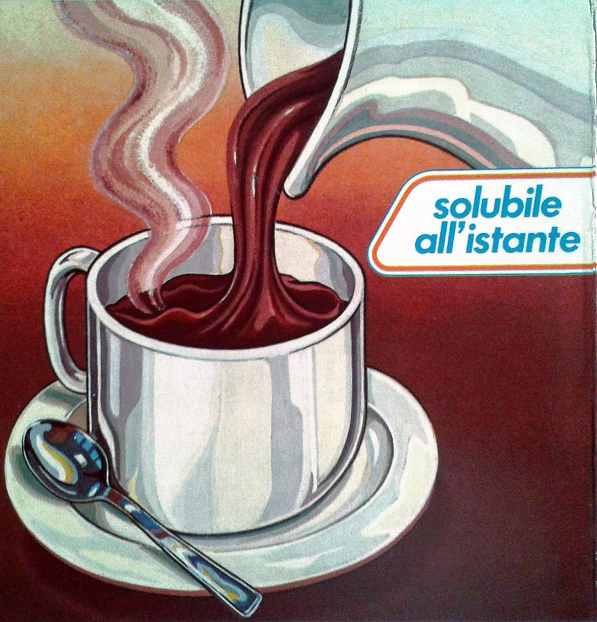 Illustrazione per packaging Cioccolata solubile Knorr. Tecnica mista (1996)